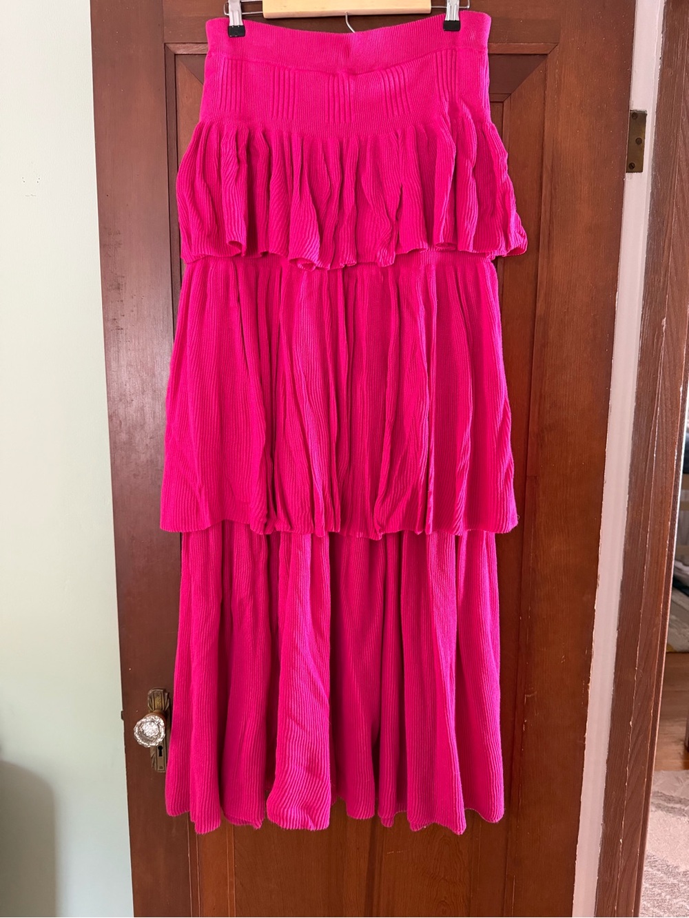 Free People Bright Pink Knit Maxi Skirt